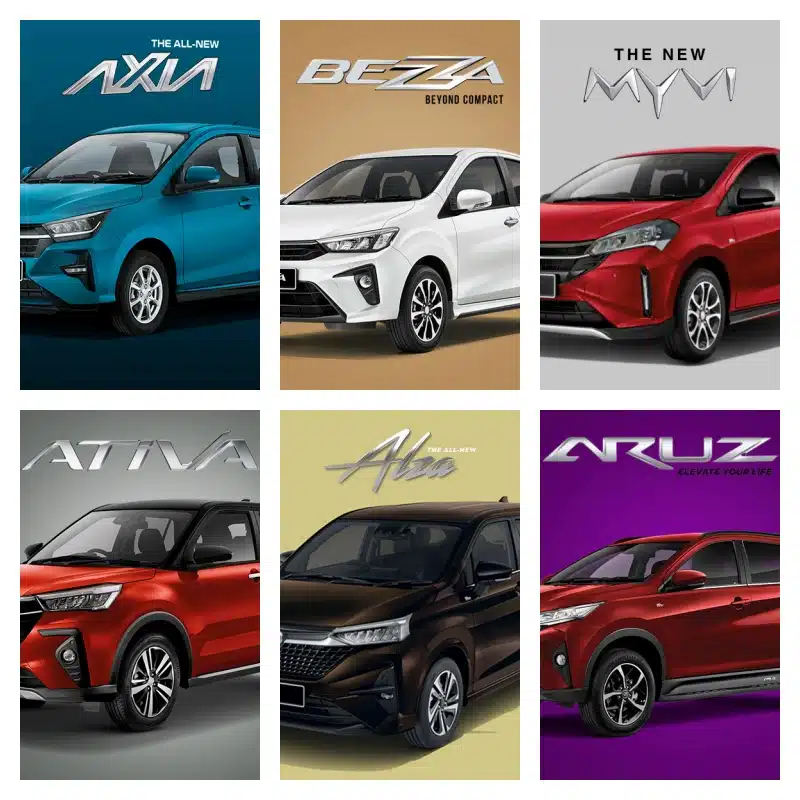 Perodua All Cars lineup